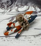 Hand Painted Miniature Cat Art Doll in Calico - Image 10