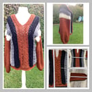 Crocheted cable jumper