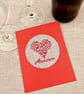 Amour Valentine Heart Petit Point Card - Image 1