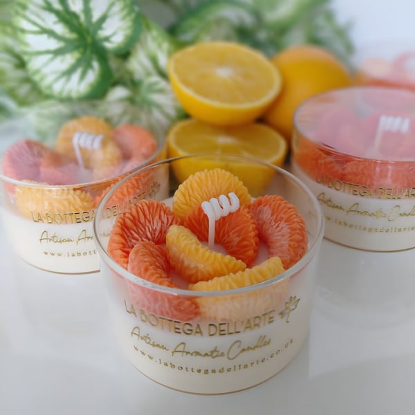 Aromatic Artisan Candle Soy Wax Zesty Orange 