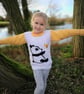 Aran Knitting pattern for girls with Panda and Butterfly Sweater and Mittens - Image 7
