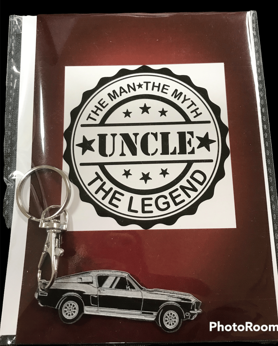 uncle card and key ring