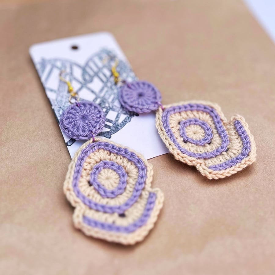 Crochet Earrings - Parma Violet