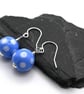 blue polka dot glass earrings - Image 2