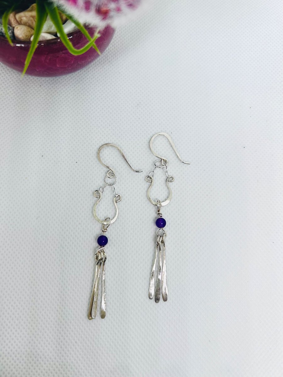 Sterling Silver Amethyst Earrings - Gift Boxed