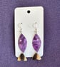 Fish shaped recycled tin earrings 