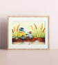 Badger Art Print - Signed 8 x 10 Print