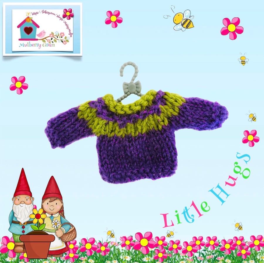 Purple and Green Jumper to fit the Little Hug Dolls