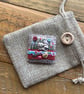 Felt lace Liberty fabric charm brooch badge - Image 4