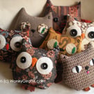 Owl Cat Monster Thing Sew a Softie,Complete Kit and Tutorial - WonkyGiraffe
