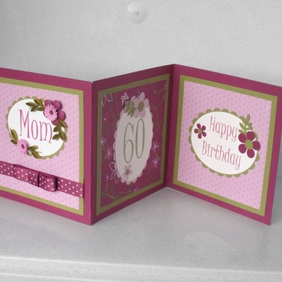 Personalised quilled 3 panel card