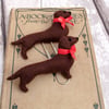 Life planner page marker,Dachshund gift,felt dog brooch and bookmark set