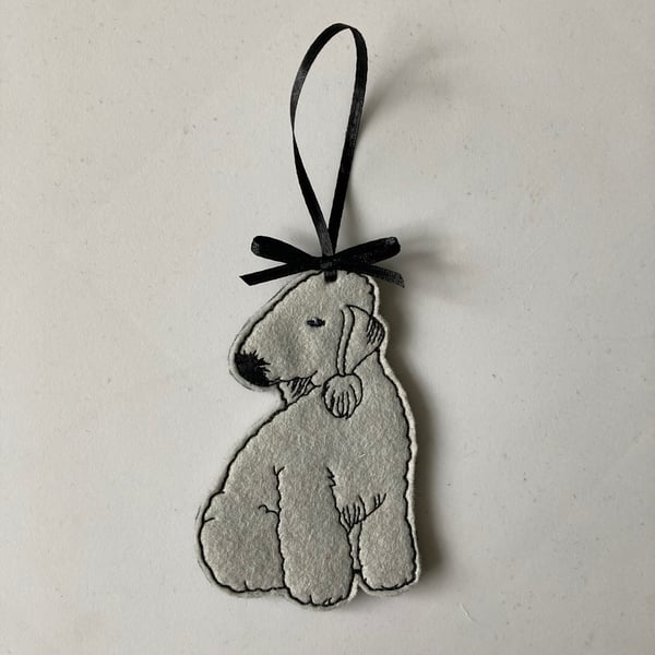 893. Bedlington Terrier hanging ornament. 
