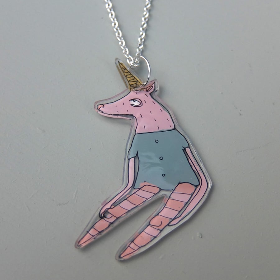 'Unicorn' Illustrated necklace