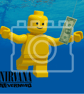 LEGO-Inspired Nirvana – Nevermind 5x5" Print (Mounted for 9x9" Frame) - Image 1