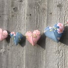 Spring Blossom Origami Loveheart Bunting