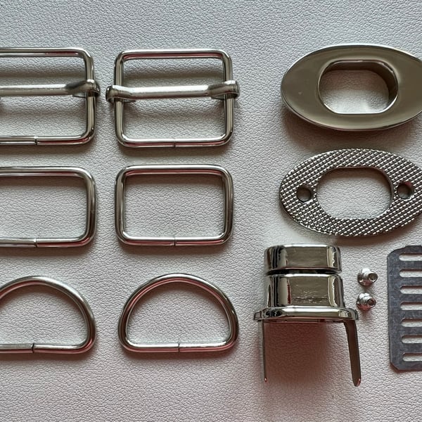 Silver Backpack Hardware kit for making a Felt Backpack on a Ball