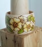 Pyrography primrose wooden bangle  - Image 4