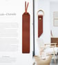 Veg-tanned Italian Leather Keyring & Bookmark set handmade in Cornwall