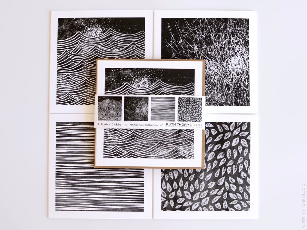 Meditation Pack of 4 Greeting Cards