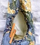 Blue Floral Peg Bag, Wigwam Cotton Storage Bag for Pegs, made in Yorkshire - Image 4