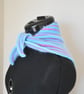 Hand knitted Neckerchief - Pink and Blue - Image 1