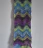 47. Handknitted Fine Lacy Scarf .Multicoloured . Measures 50" x 8" - Image 5