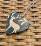 Pretty decoupaged Christmas stag gift tag  - Image 2