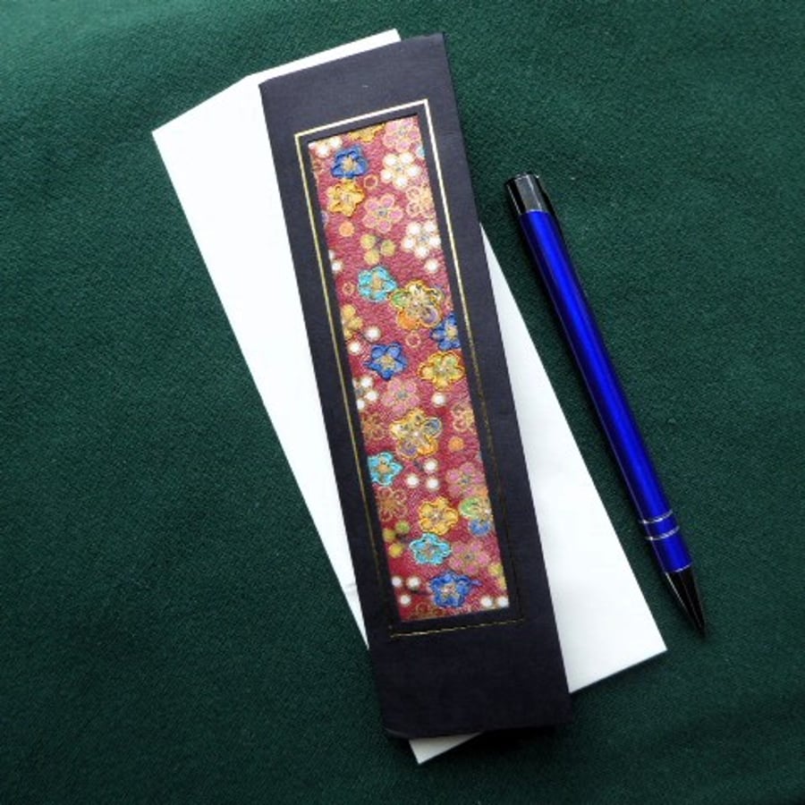 Individually Hand Crafted Textile Blank Bookmark Card