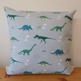 Dinosaur Cushion Cover Animal Throw Pillow Children's Kid's Bedroom 16"  Zip