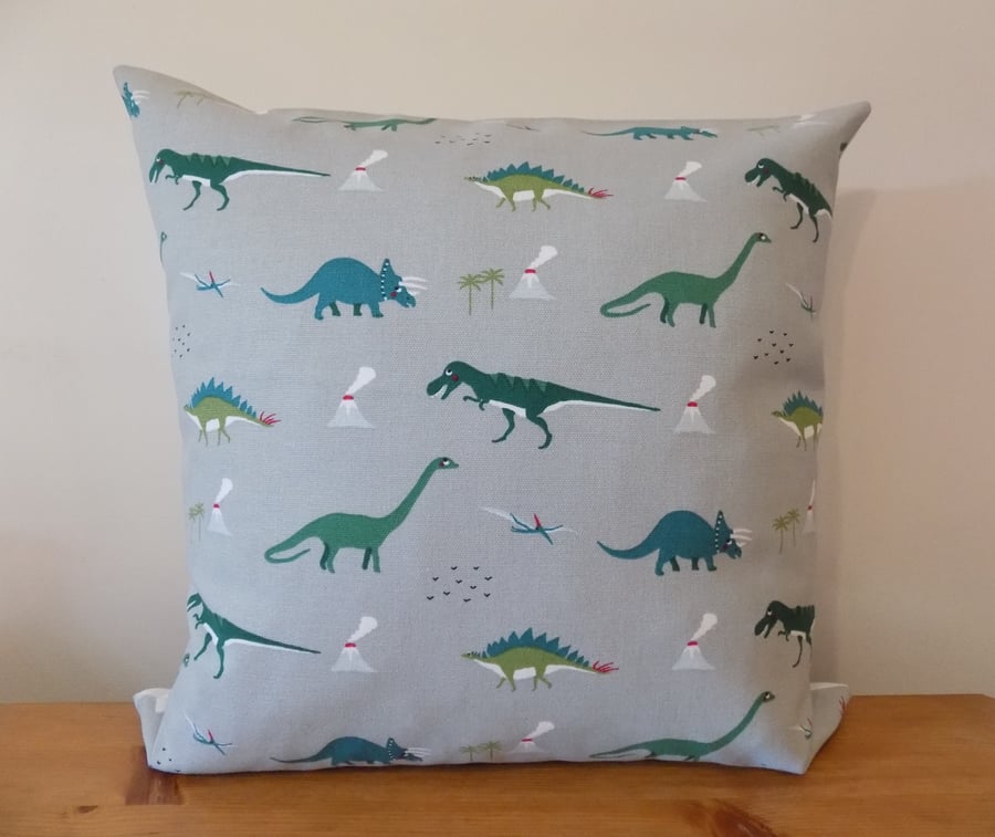 Dinosaur Cushion Cover Animal Throw Pillow Children's Kid's Bedroom 16"  Zip