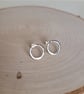 Hammered Silver Circle Stud Earrings - Image 10