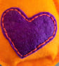 Orange Angel Lavender Bag - Heart Embellishment - Image 3