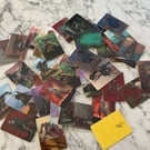 One mystery Trading card size art print