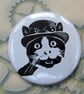 Steampunk Cat Art Badge 58mm Button Animal Badges Cats  - Image 1