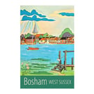 Bosham travel poster print by Susie West