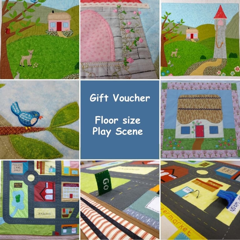 Bespoke Floor Playmat toy or Wall Hanging Play Scene UKCA Made to Order