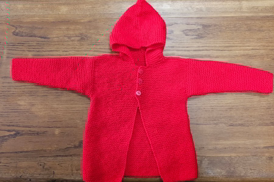 Diane's Classic Red Hooded Coat (Age 2-3 years)