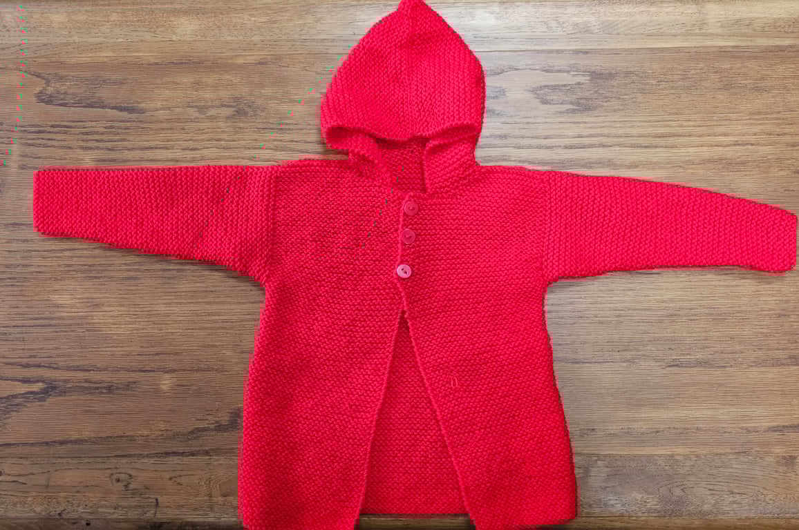 Diane's Classic Red Hooded Coat (Age 2-3 years)