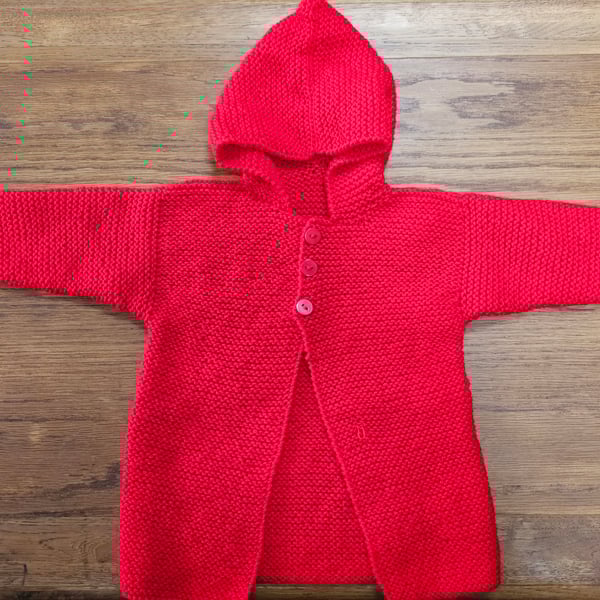Diane's Classic Red Hooded Coat (Age 2-3 years)