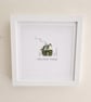 Welcome Home Sea Glass House Picture - Handmade Vintage China Artwork - New Home