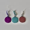 Three Glitter Christmas Baubles - Hanging Decorations