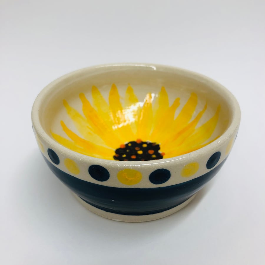 SUNFLOWER CERAMIC BOWL
