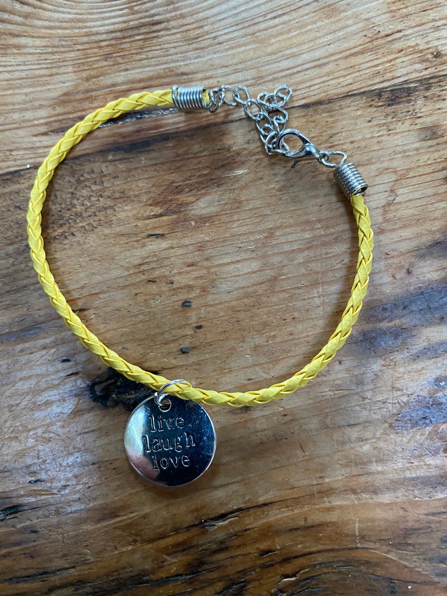 Live Laugh Love Charm Bracelet (424)