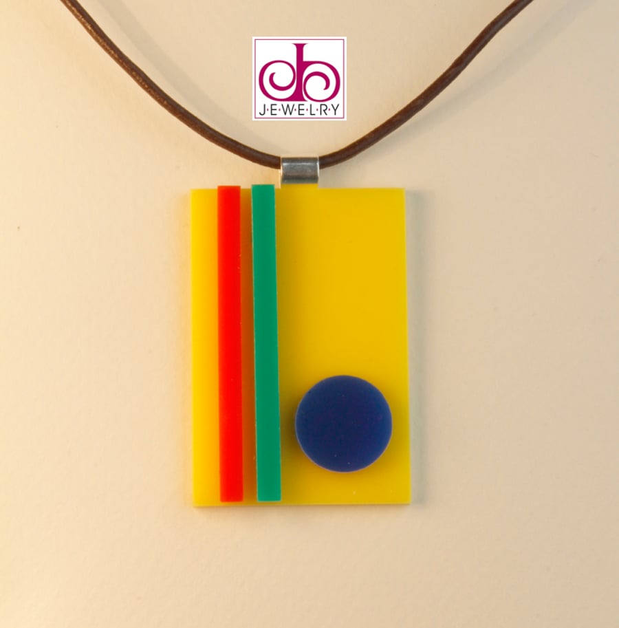 RETRO 1930's ACRYLIC NECKLACE - DESIGN 0003A