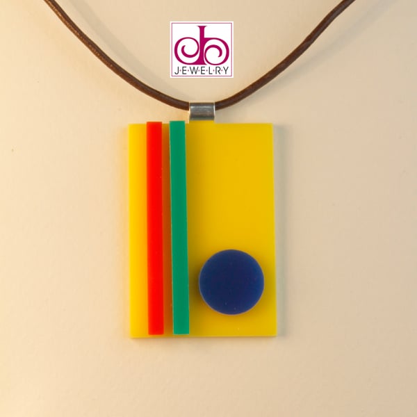 RETRO 1930's ACRYLIC NECKLACE - DESIGN 0003A