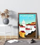 Lilsbon travel poster, Lisbon retro city print, Portugal travel poster, gift - Image 4