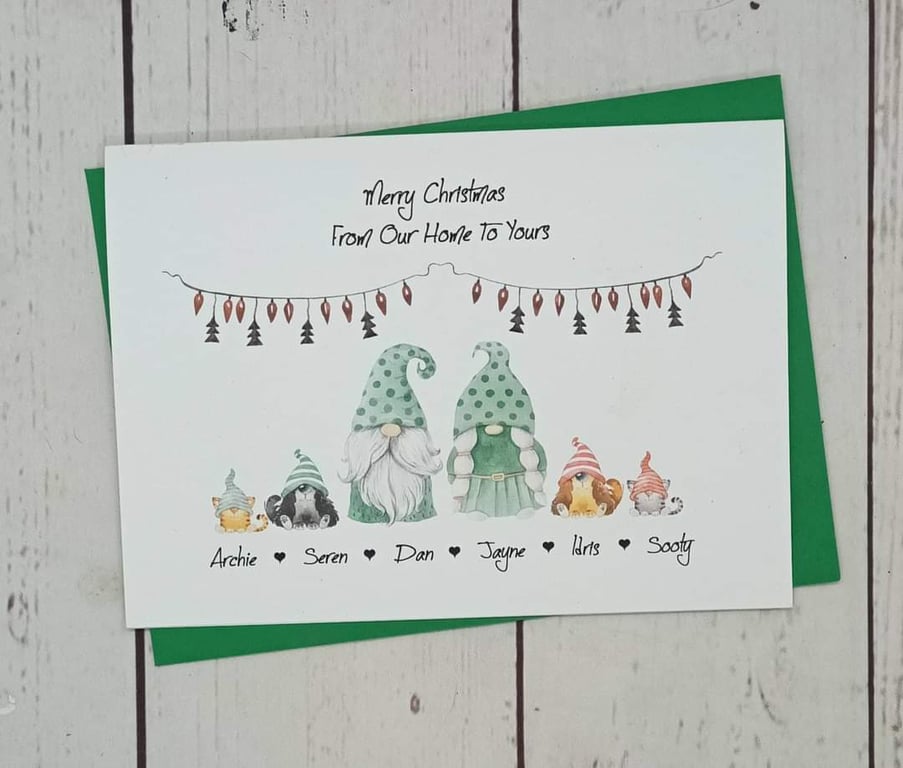 Packs of gnome Christmas cards 