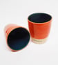 Tumblers Pair of London logo in Coral red and Tidepool Green. - Image 2