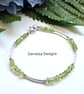 Designer Natural  AA Quality Heibi Peridot Sterling Silver Bracelet  - Image 4